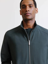 Khaki stand-up collar jacket