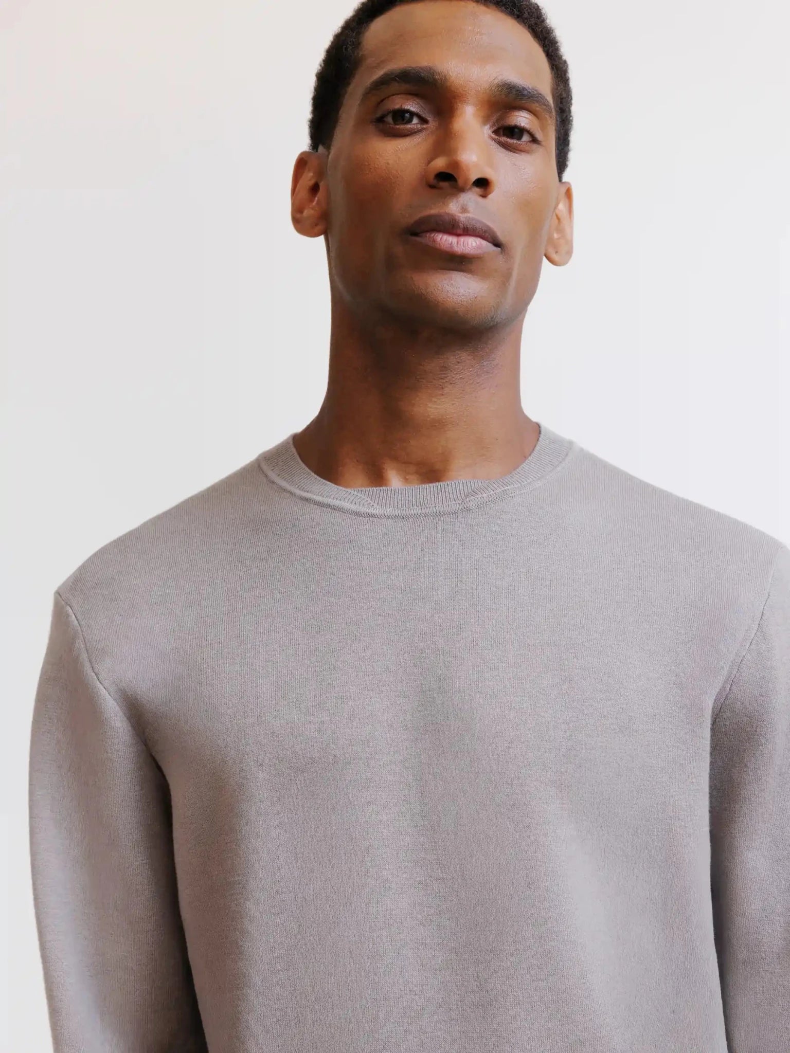 Pull col rond teddy taupe - IZAC