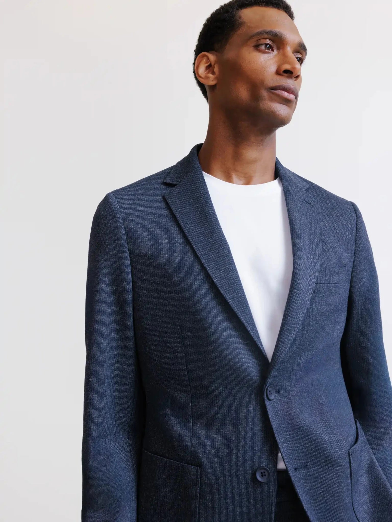 Veste ville en maille marine - IZAC