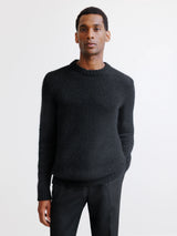 Pull col rond noir
