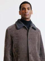 Blouson col chemise marron - IZAC