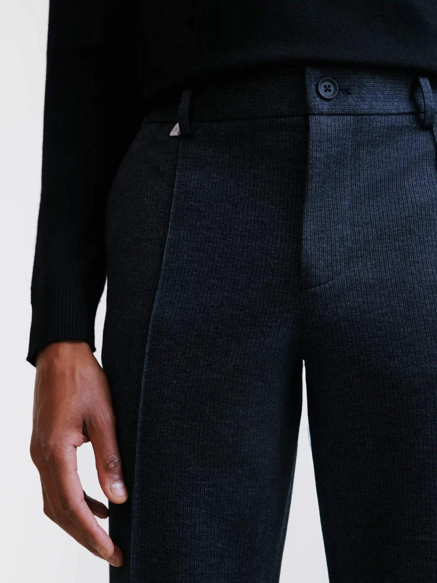 Navy knit city pants