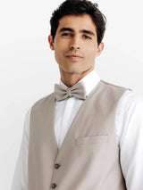 Gilet ville aspect brillant beige