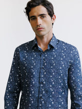 Navy blue fancy shirt