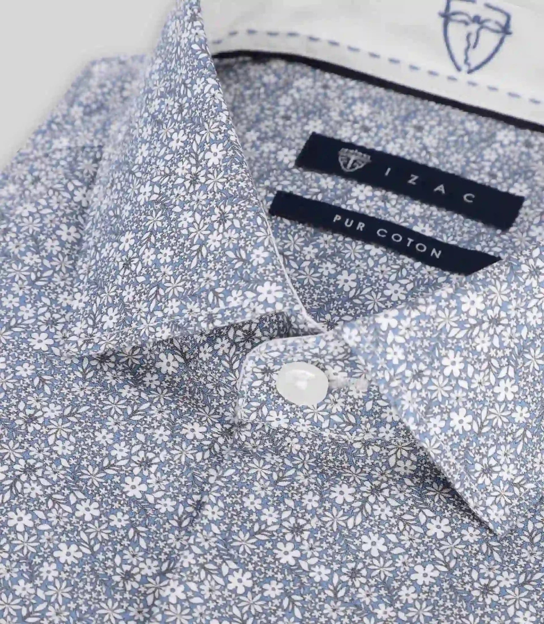 Chemise fantaisie bleue - IZAC