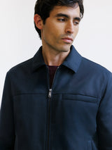 Blouson col chemise marine