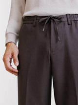 Brown drawstring trousers