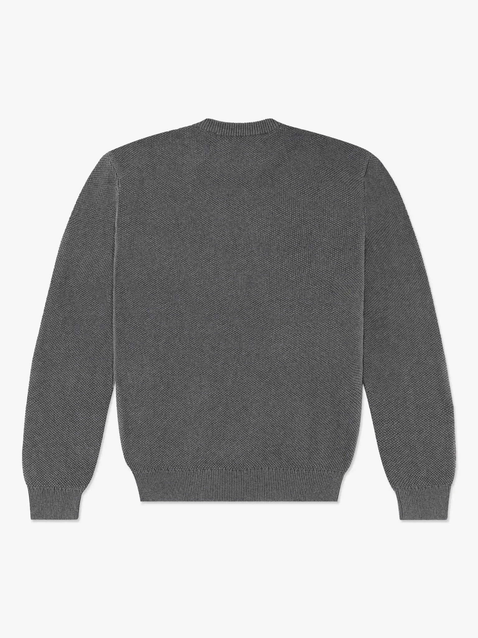Pull col rond uni jeu de point gris - IZAC