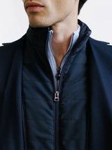 Veste en tissu armuré marine - IZAC