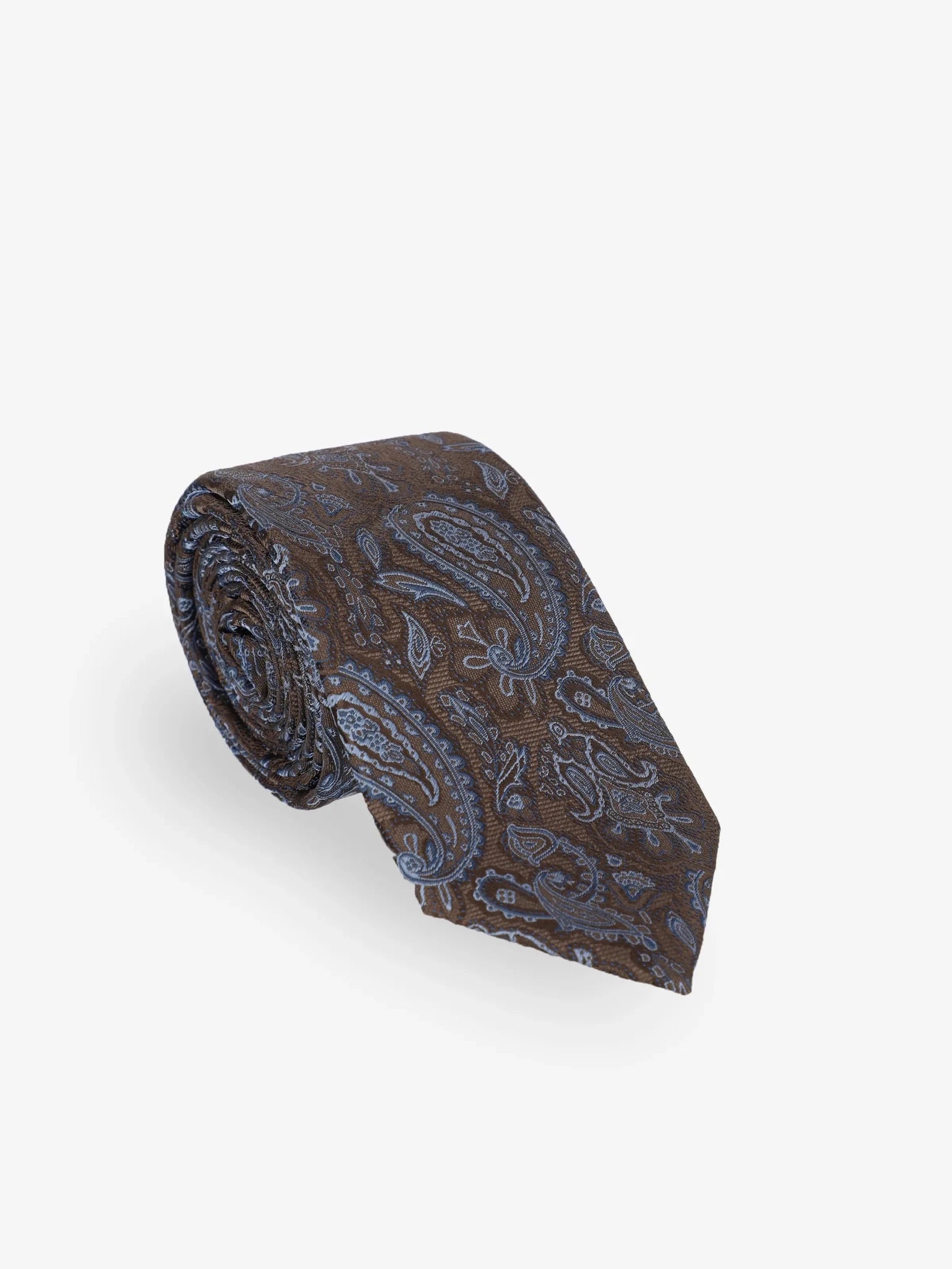 Cravate fantaisie marron - IZAC