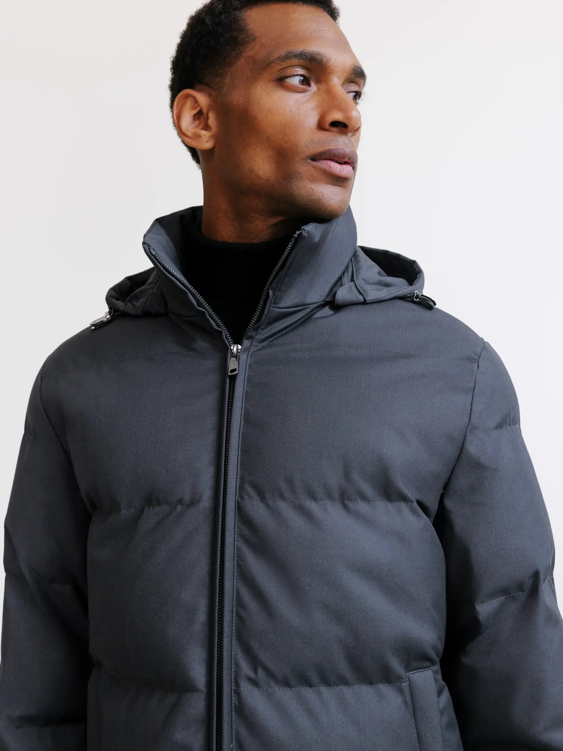 Doudoune courte anthracite