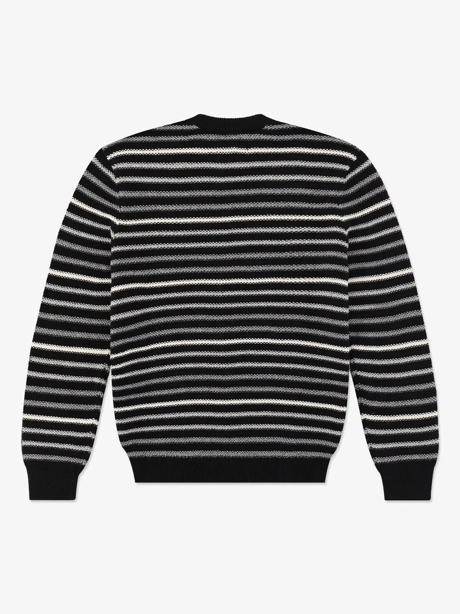 Pull col rond à rayures noir - IZAC