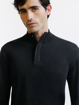 Pull col montant noir