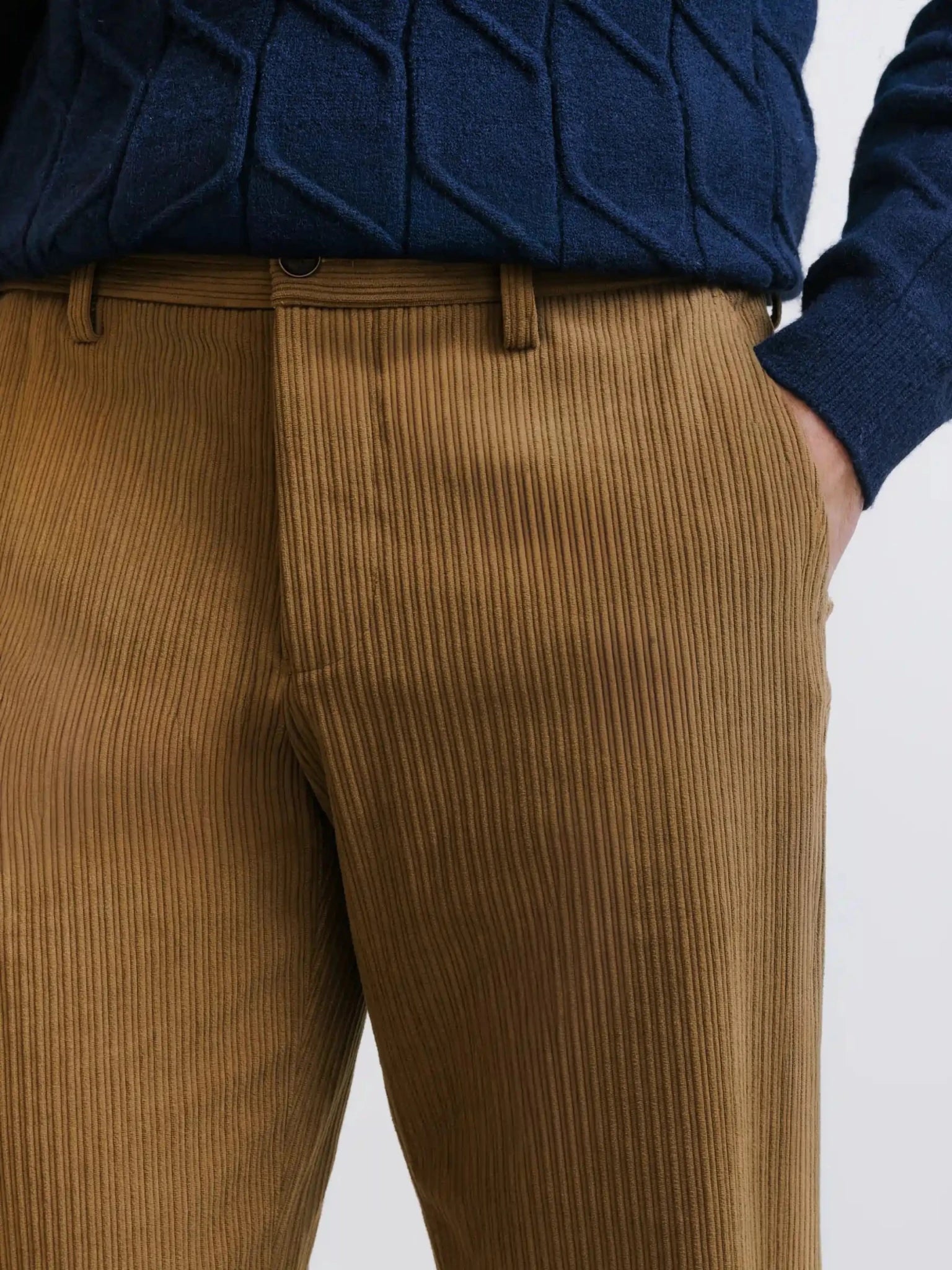 Pantalon en velours camel - IZAC