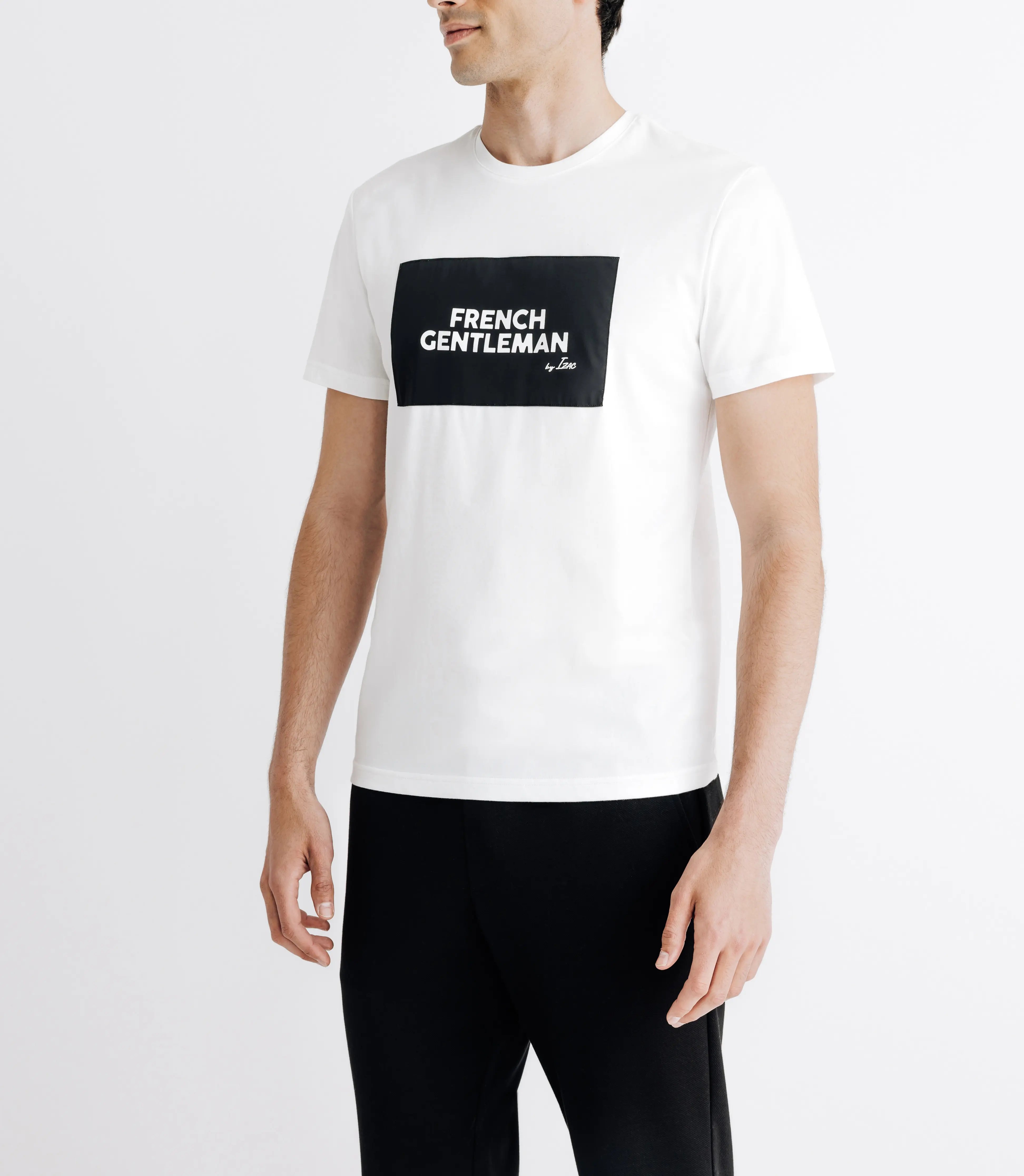 T-shirt avec écriture blanc - IZAC
