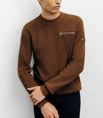 Pull col rond bronze - IZAC