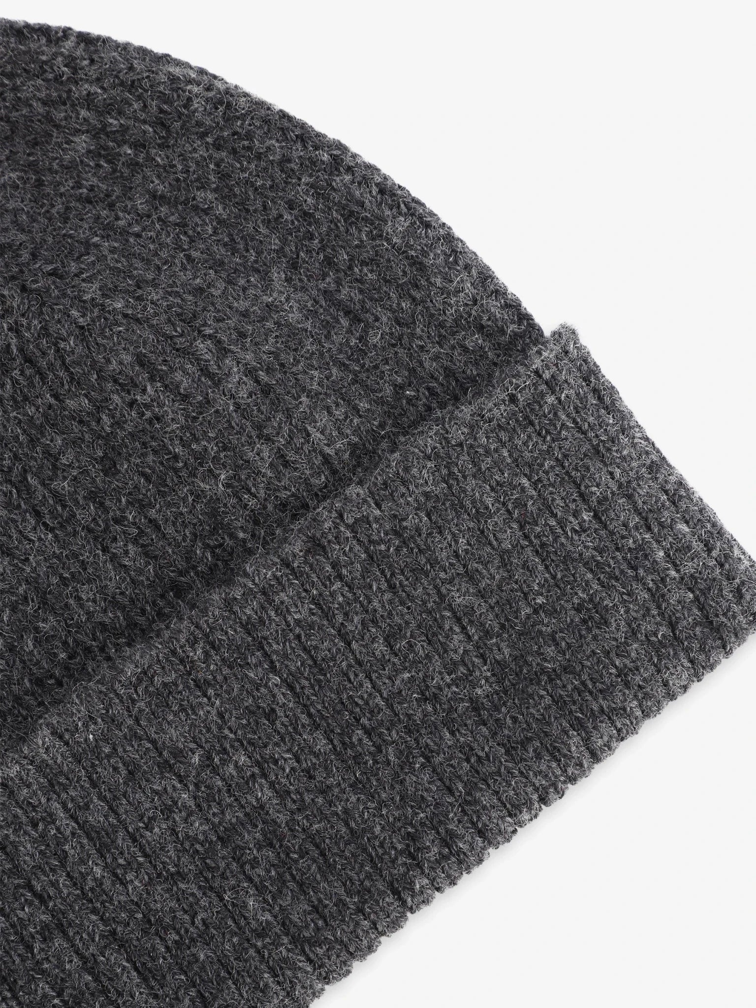 Bonnet en maille côtelée anthracite - IZAC