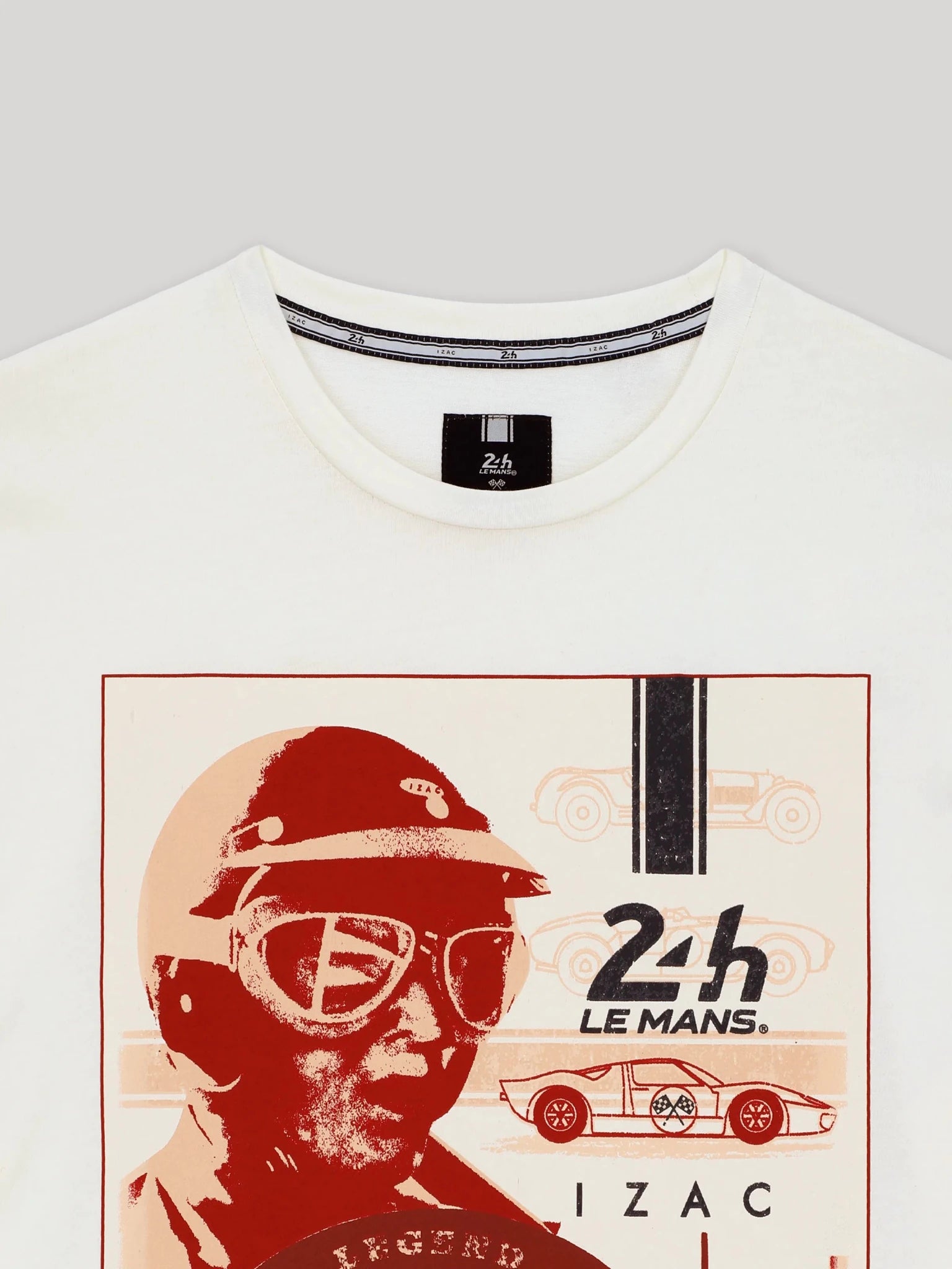 T-shirt col rond écru 24h Le Mans - IZAC
