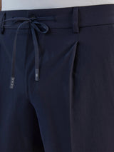 City trousers in navy technical fabric