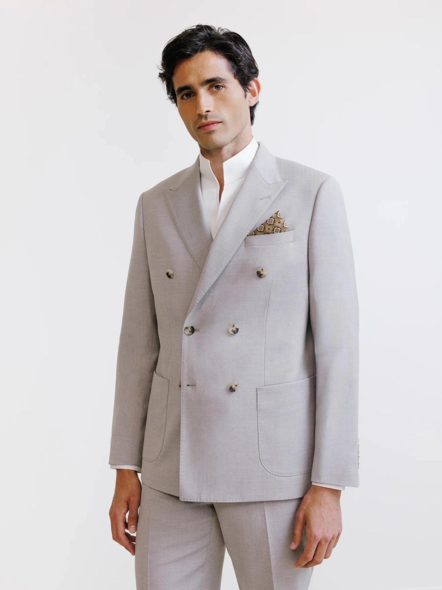 Costume croisé beige - IZAC