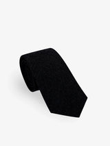 Cravate unie flanelle noire - IZAC