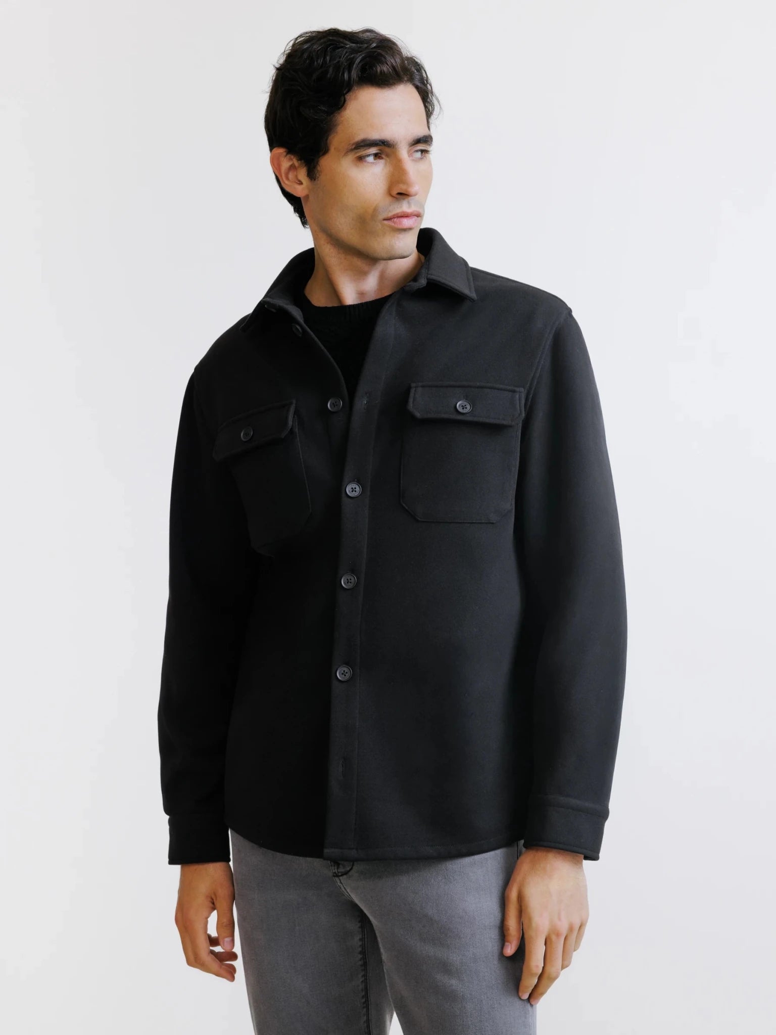 Surchemise casual noire - IZAC