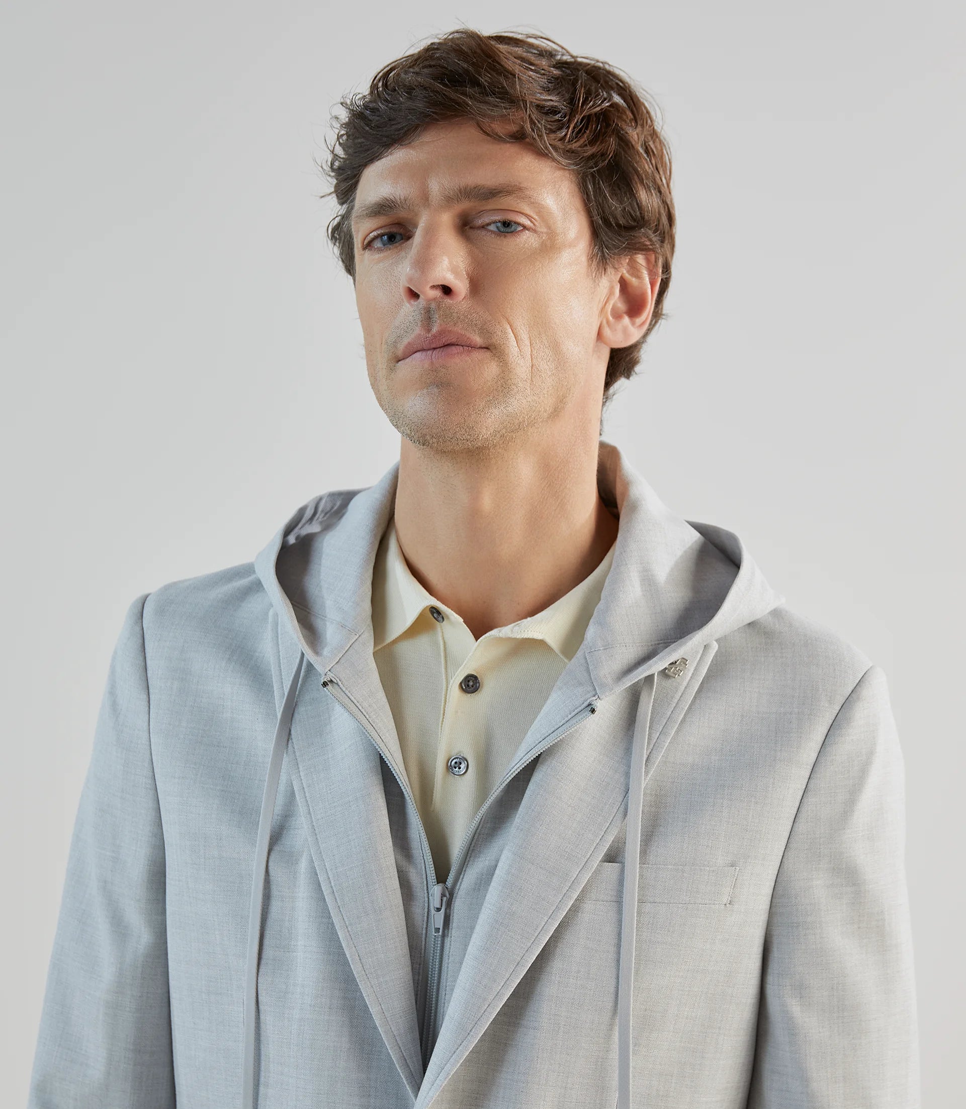 Veste ville avec parementure gris clair - IZAC
