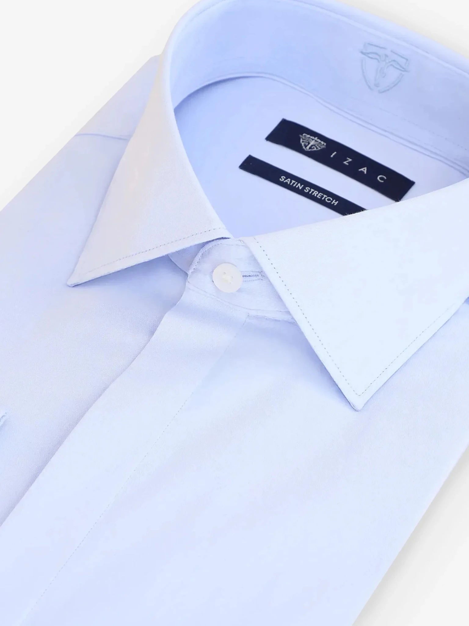 Chemise ville satin de coton ciel - IZAC