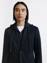 Veste en maille avec parementure marine - IZAC