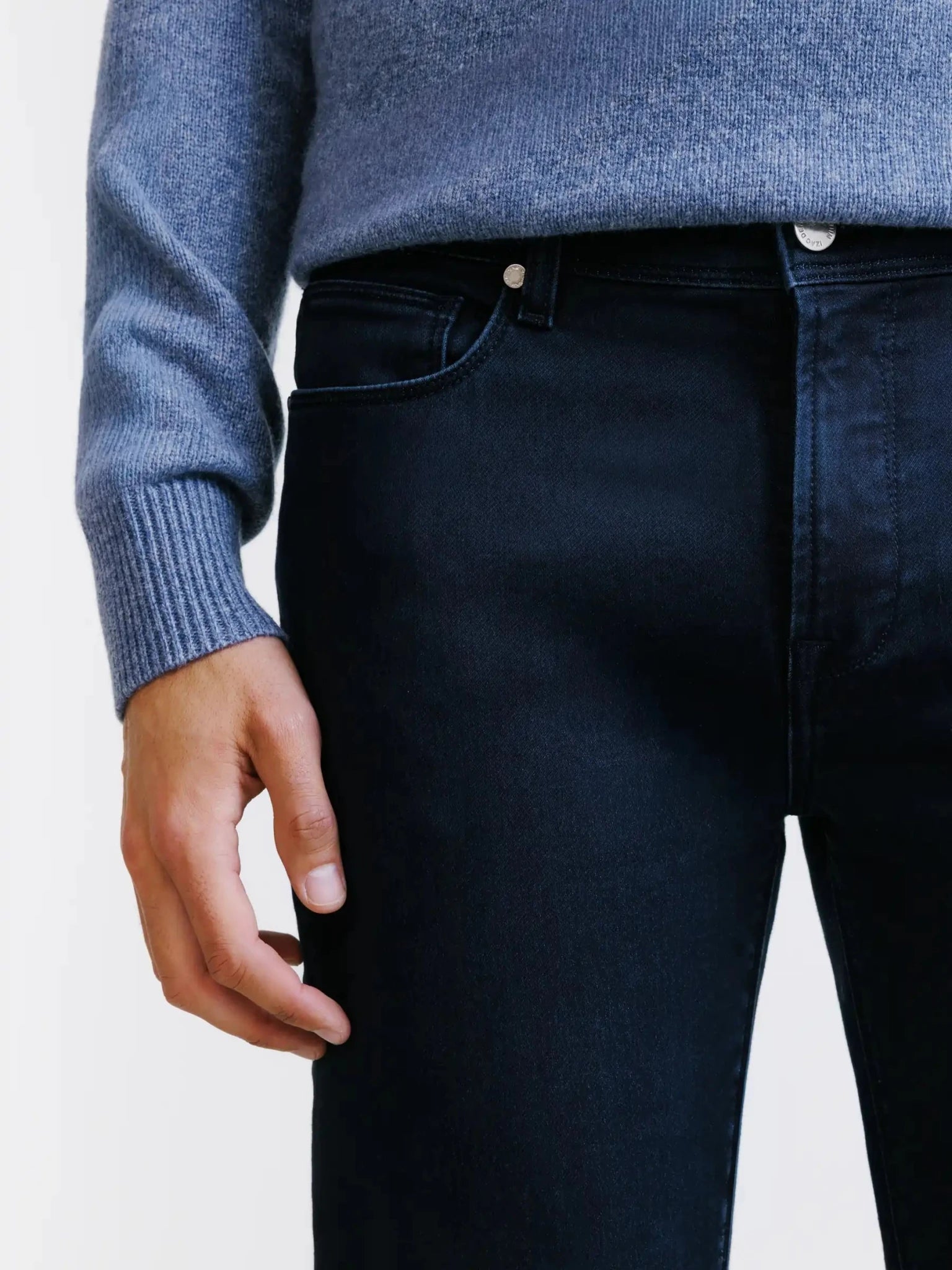 Jean 5 poches slim marine - IZAC