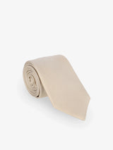 Cravate unie beige - IZAC