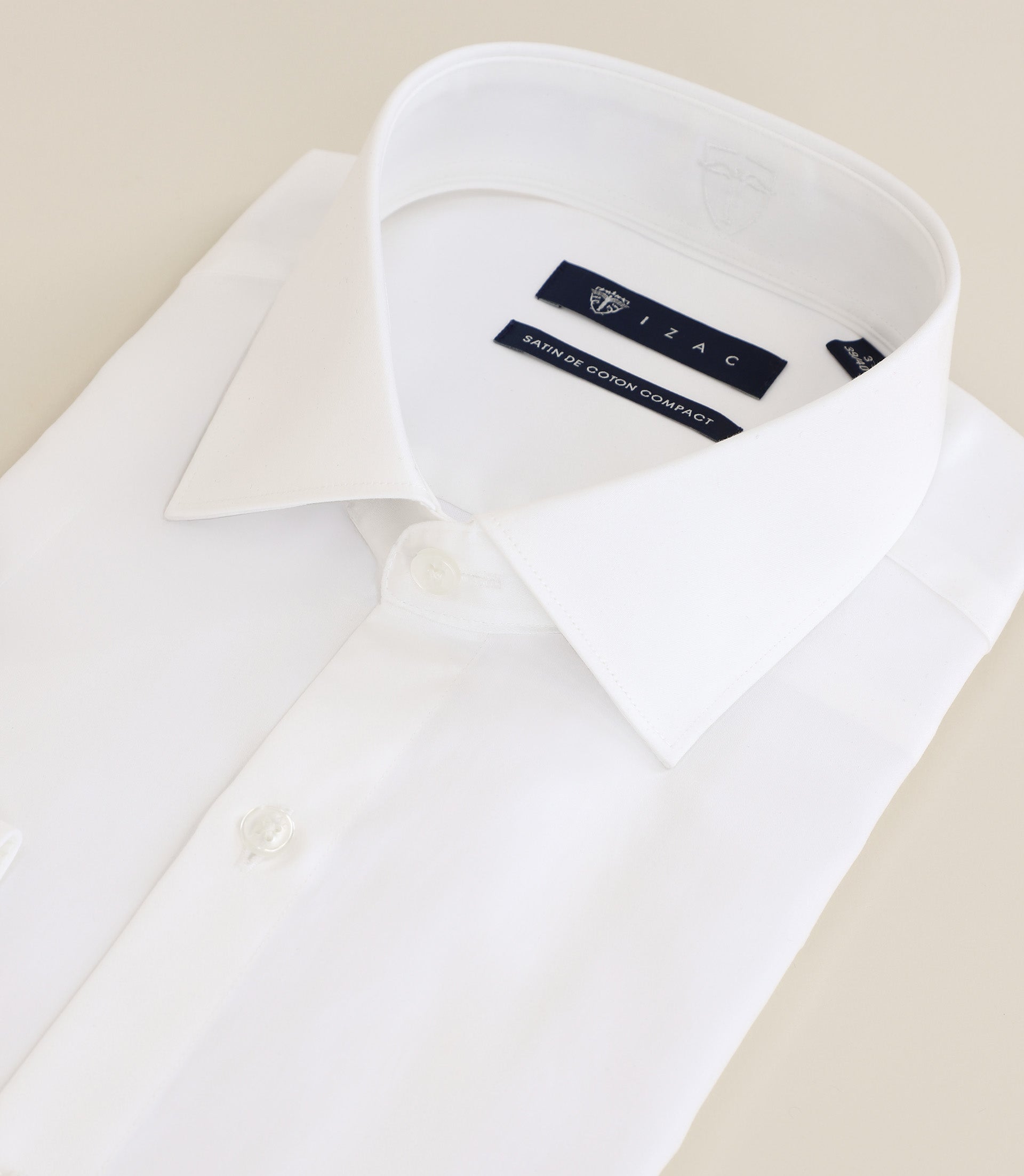 Chemise en satin de coton écru - IZAC