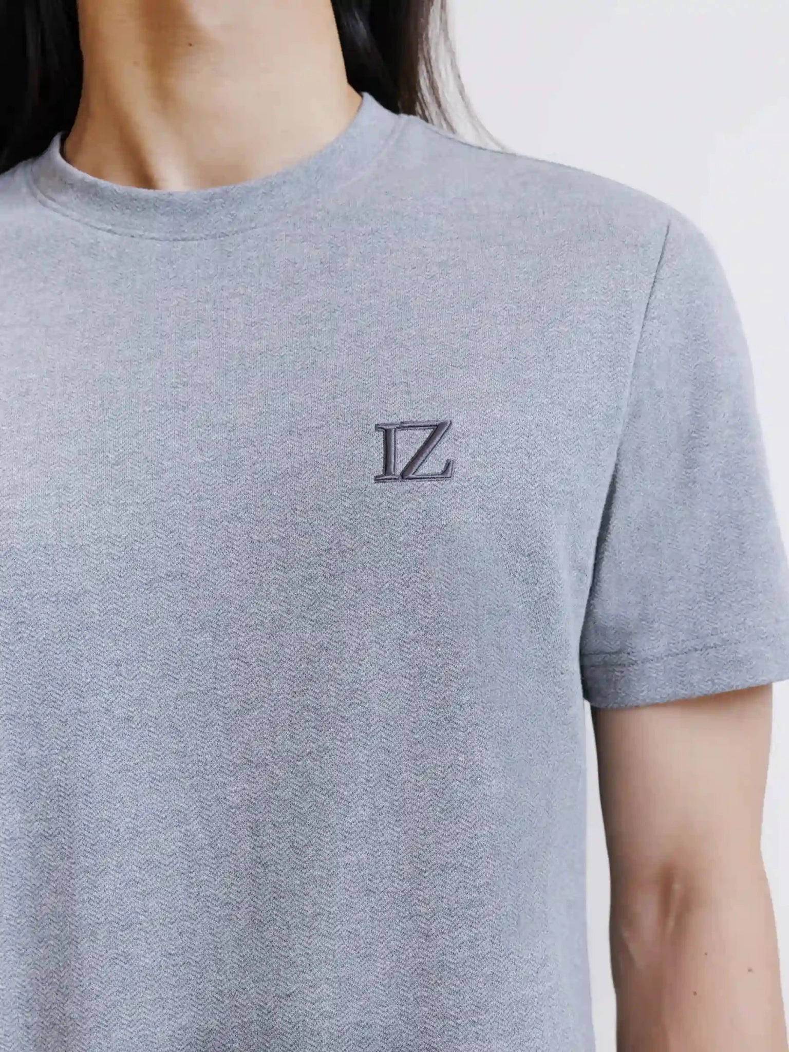 T-shirt en chevron gris chiné - IZAC