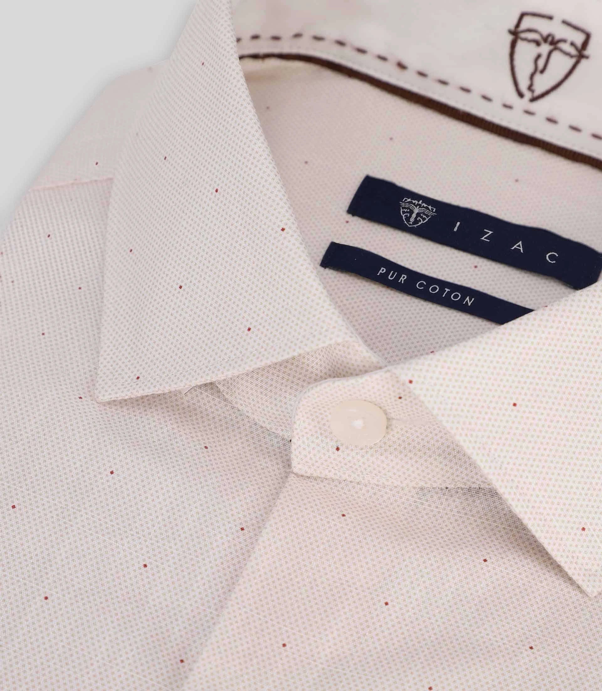 Chemise fantaisie beige - IZAC
