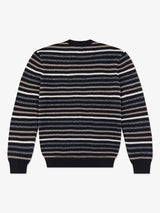 Navy striped crew neck jumper
