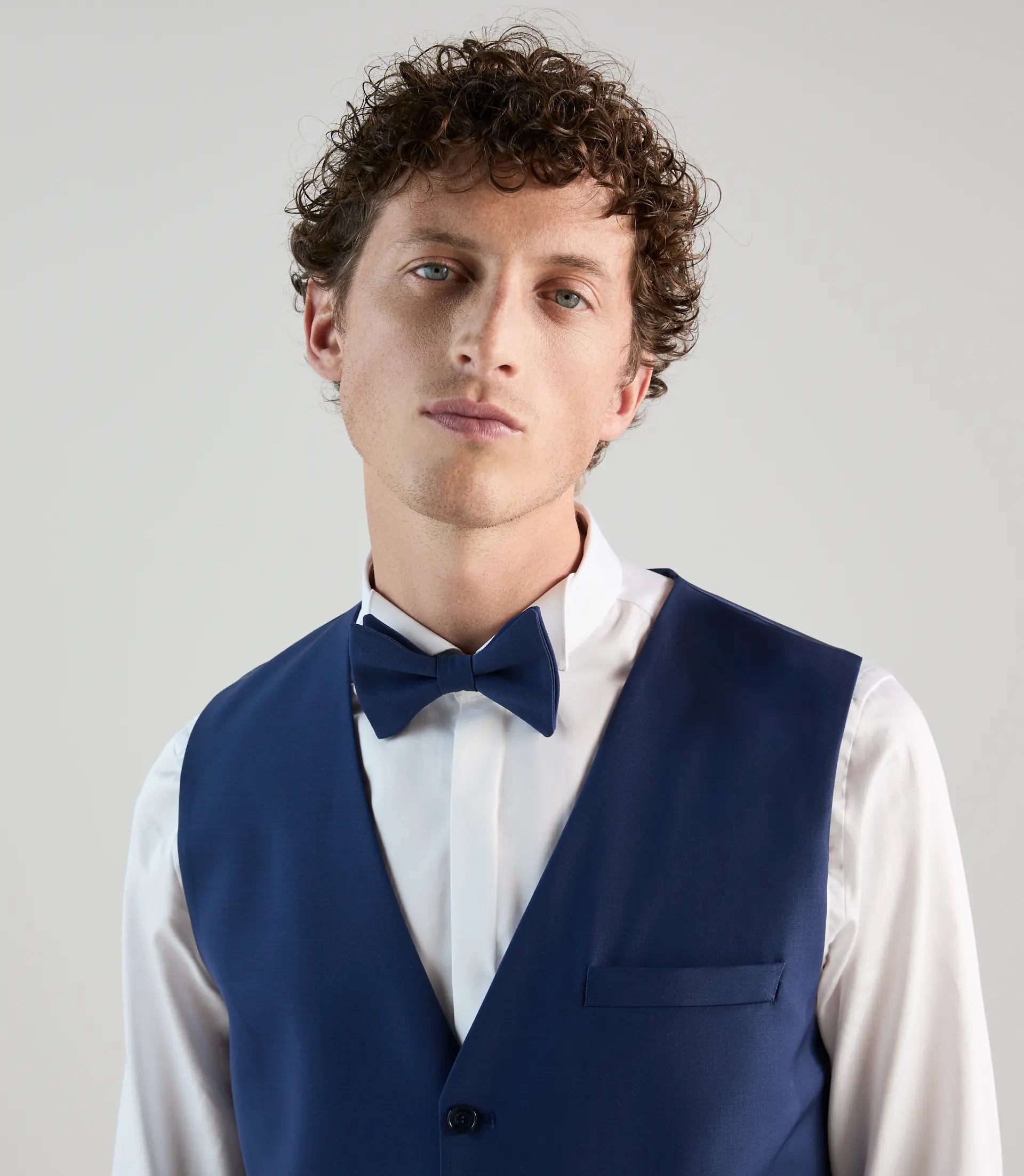 Gilet ville en laine majoritaire bleu - IZAC