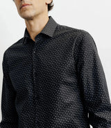 Chemise ville imprimée noire - IZAC