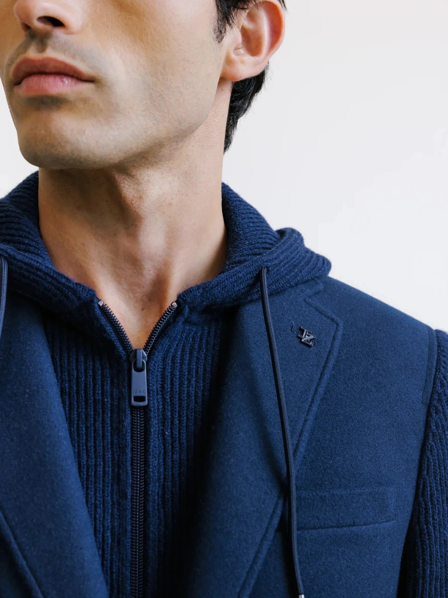 Veste en maille marine - IZAC