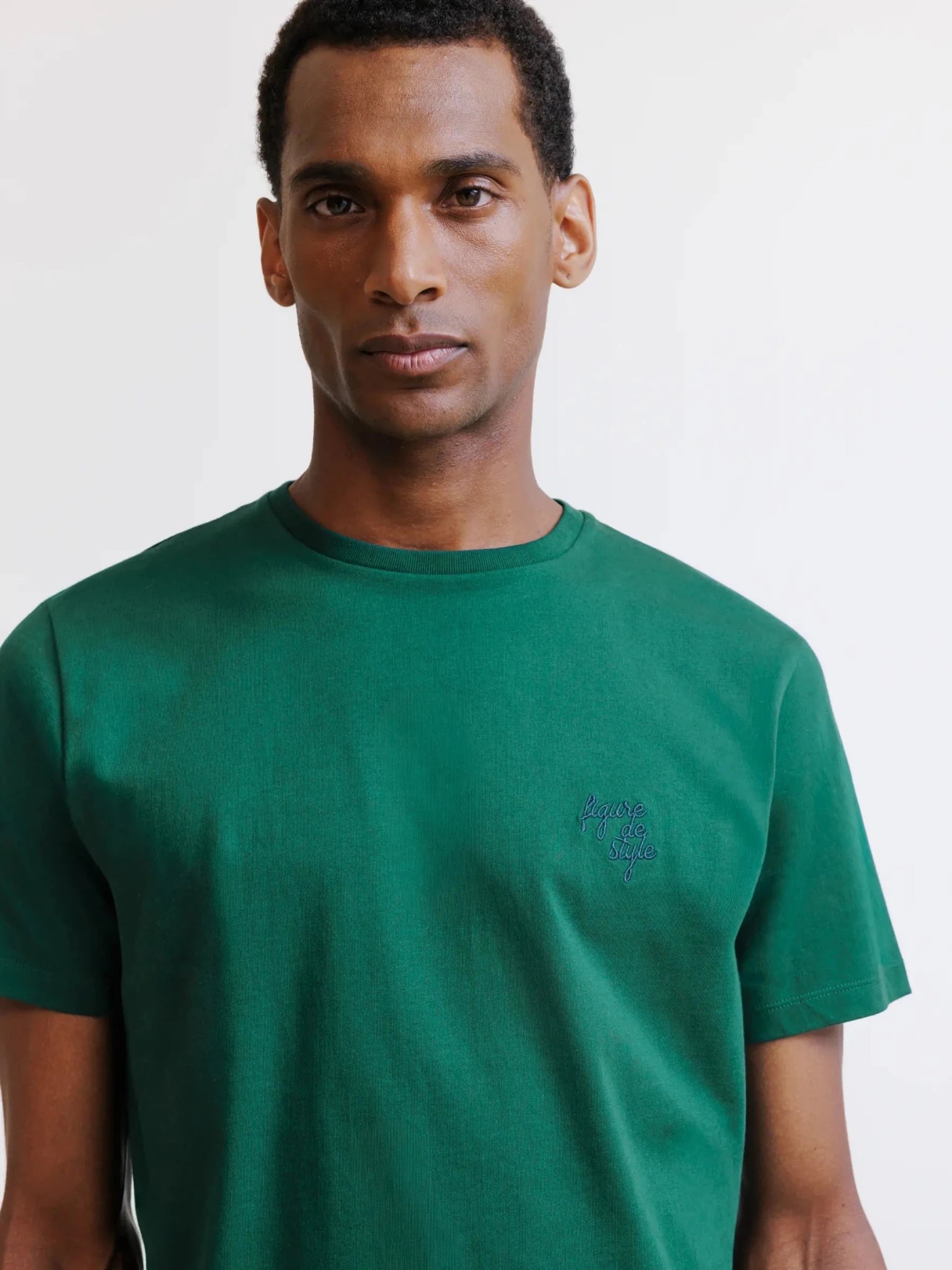 T-shirt à manches courtes vert foncé - IZAC