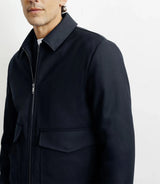 Blouson col chemise marine - IZAC