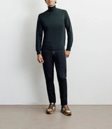 Dark green turtleneck sweater