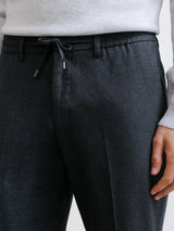 Grey flannel dress trousers