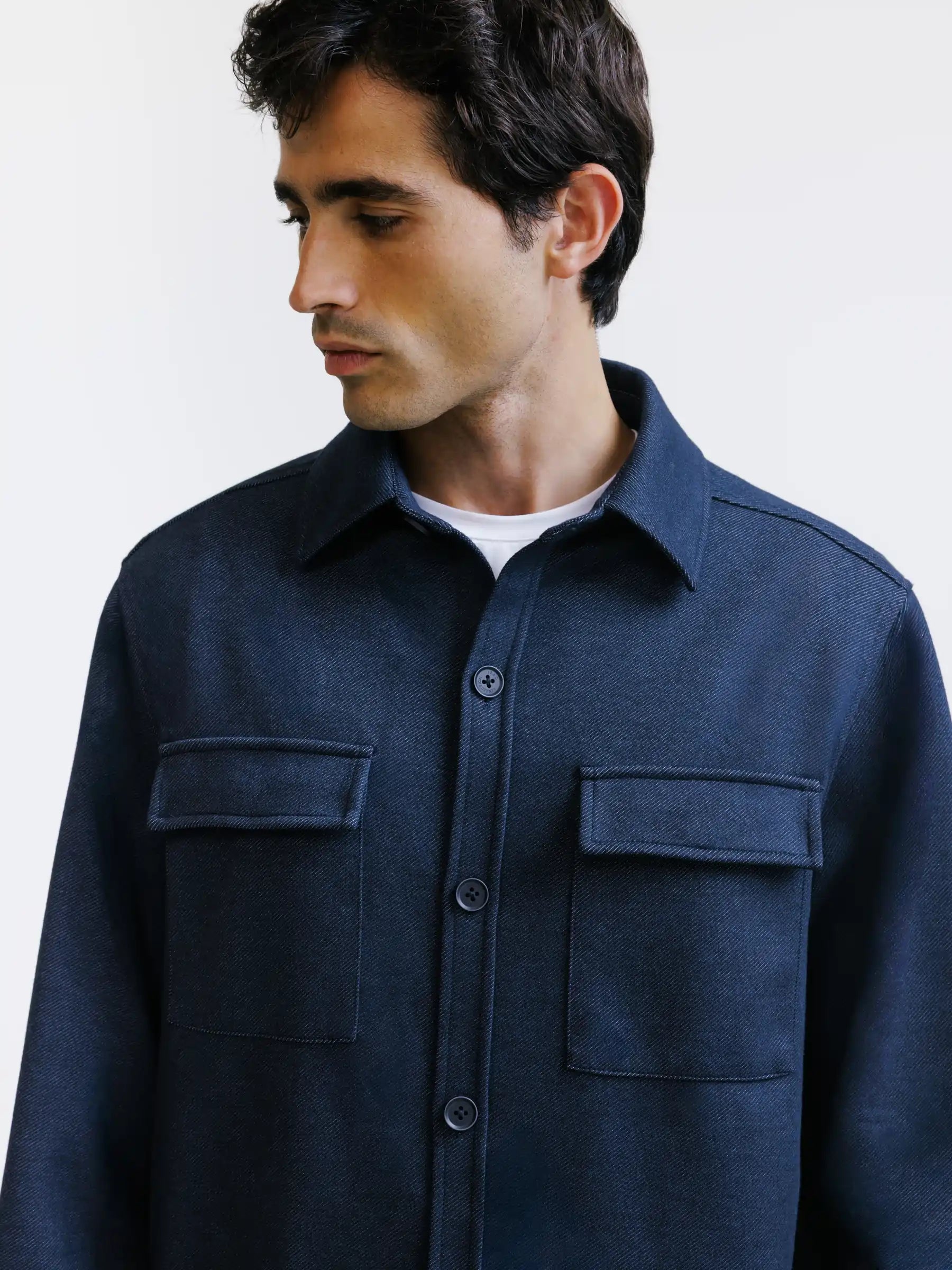 Casual navy overshirt