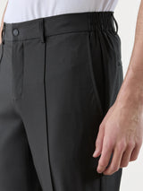 Black technical fabric city trousers
