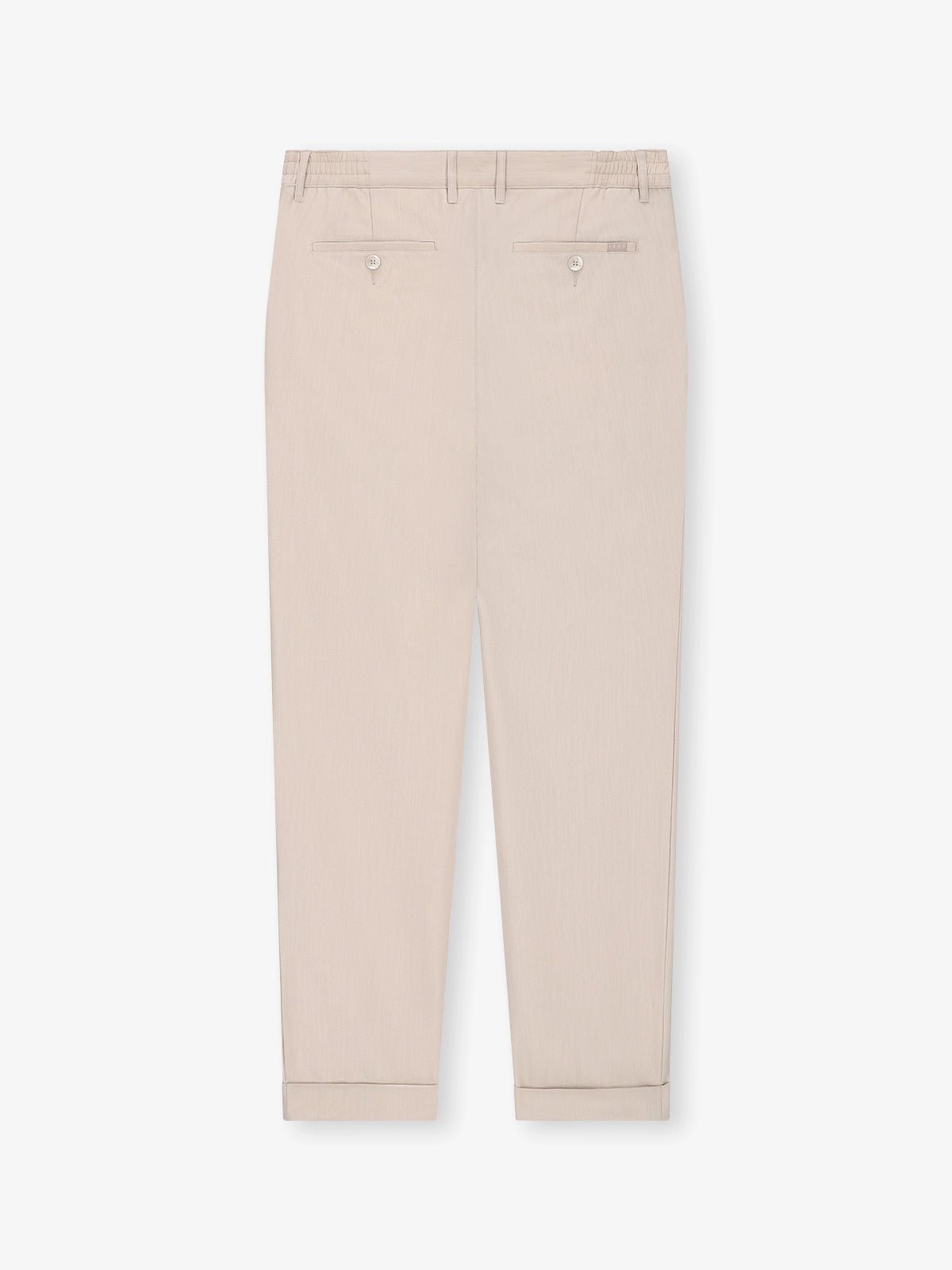 Pantalon avec taille élastiquée beige - IZAC