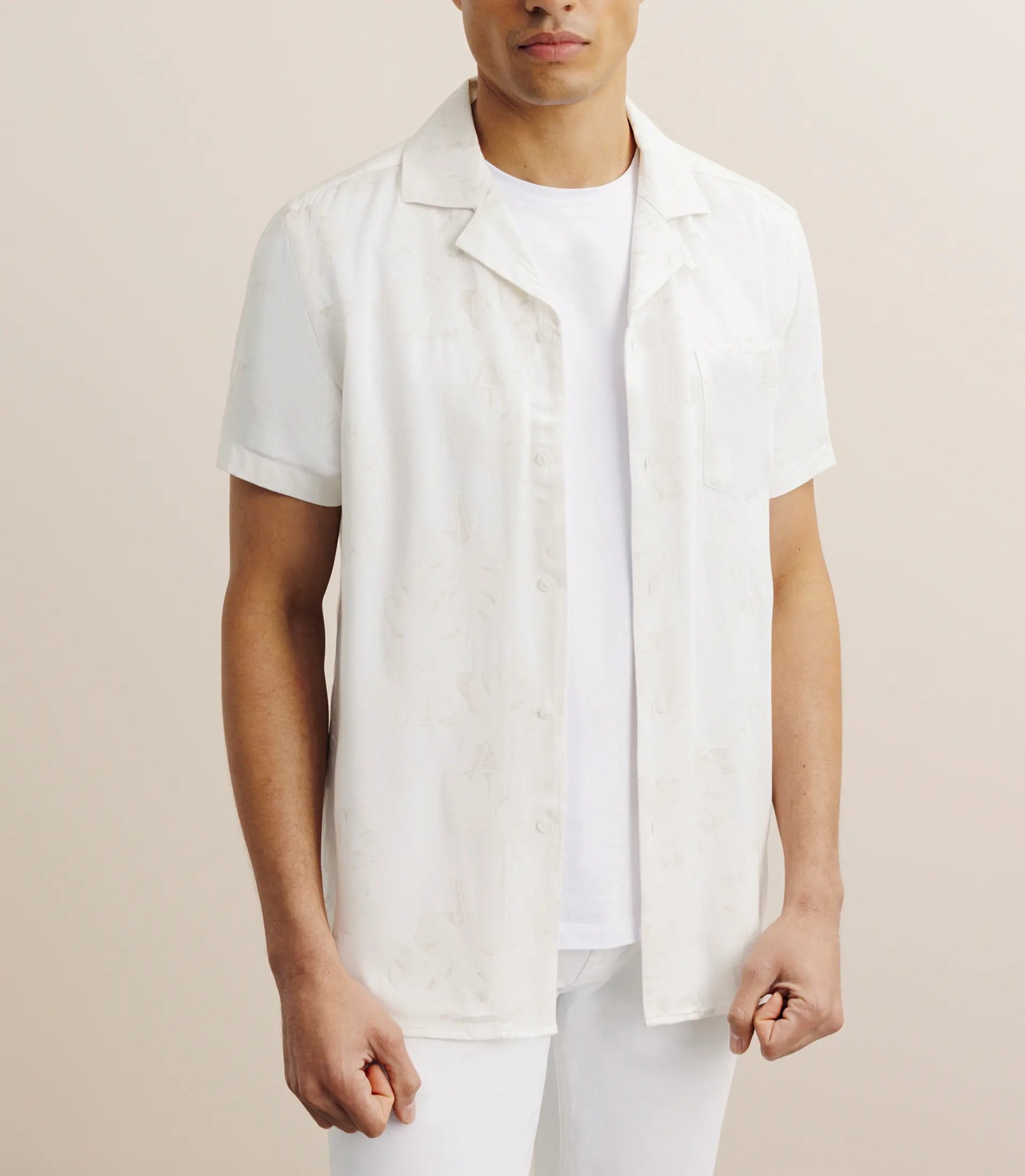 Chemise fantaisie beige - IZAC