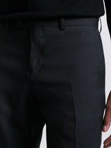 Black 100% Wool City Trousers