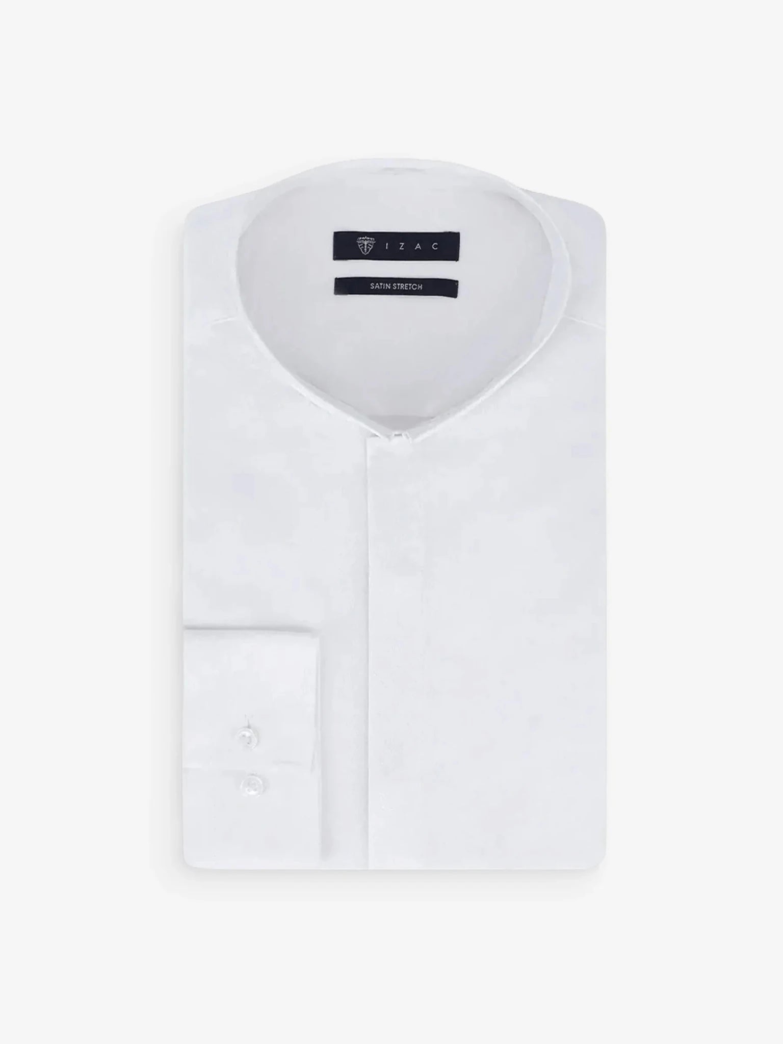 Chemise ville satin de coton blanc - IZAC