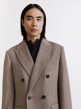 Manteau croisé taupe - IZAC