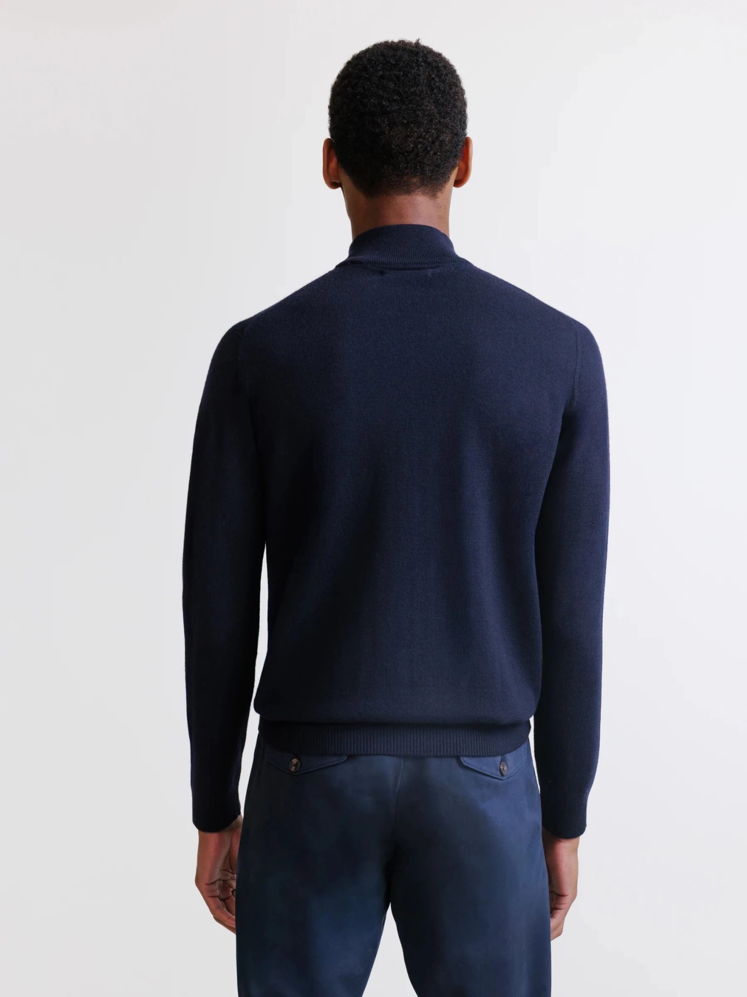 Pantalon chino à plis marine - IZAC